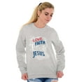 thumbnail image 5 of Love Faith Hope Christian Belief Women Crewneck Sweatshirt Brisco Brands S, 5 of 6