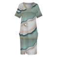 thumbnail image 3 of Pearl in Oyster Shell Loose Pocket Dress Prom gown short dresses daring Beachwear, 3 of 6
