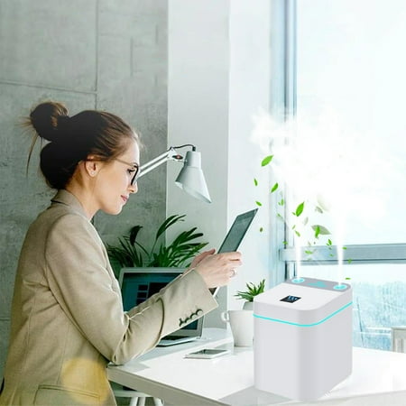 

Humidifier Clearance！1 Liter Large Capacity Dual Nozzle Humidifier USB Humidifier Desktop Humidifier With LED Colorful Lights For Office Bedroom And Living Room