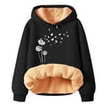 thumbnail image 2 of IMENGL Hiver Printemps Chaud Polaire à Capuche, Noir 2TG, Taille M-5TG, 2 of 4