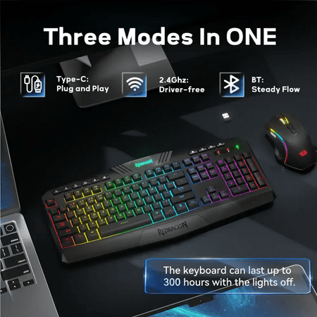 REDRAGON - COBRA M711 Wired Optical Gaming Mouse - Black