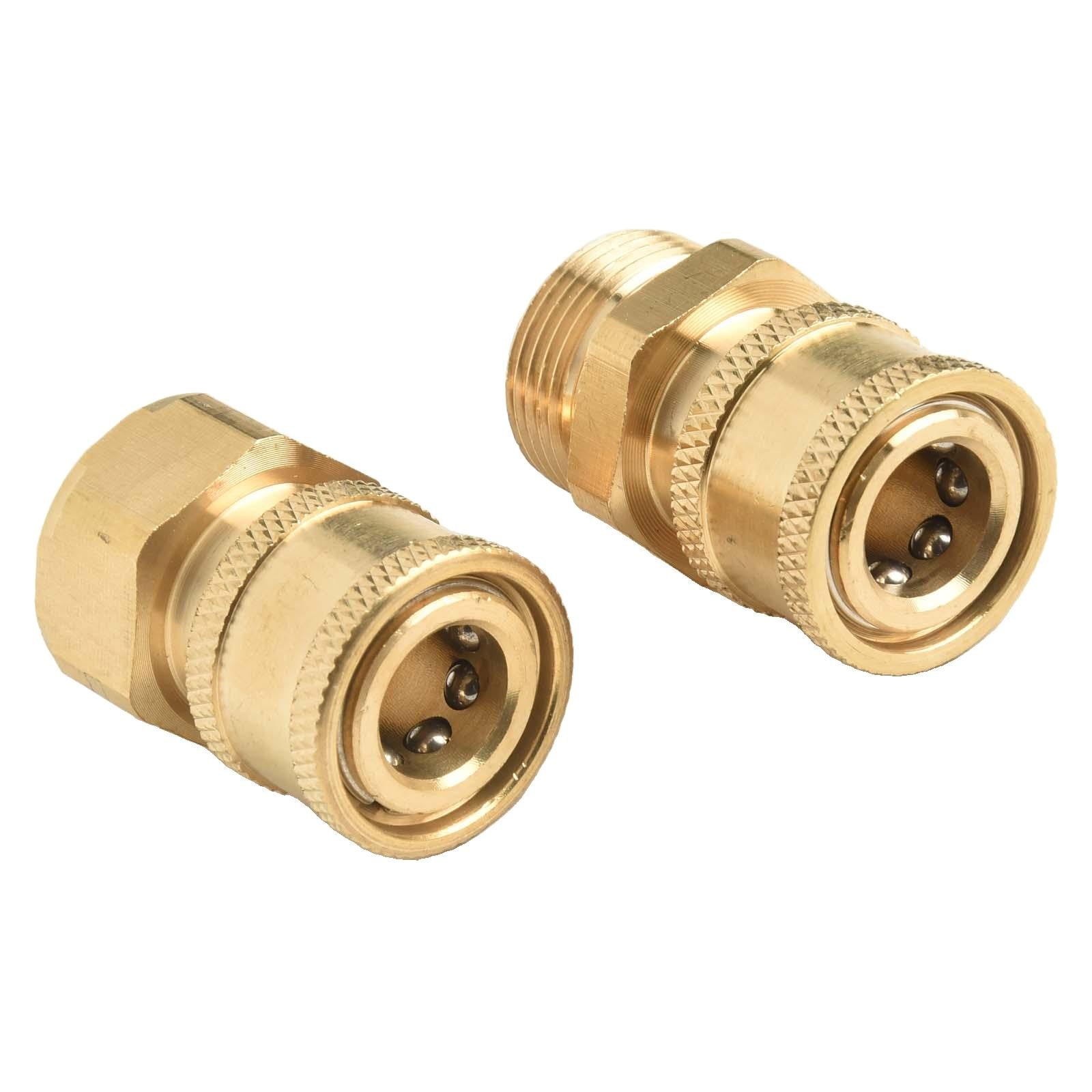 PWO Pressure Washer Adapter - M22-15mm X 1/4" Male NPT For Sun Joe, Blue Clean