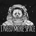 thumbnail image 2 of I Need More Space Panda Astronaut Womens Slim Fit Graphic Tee Brisco Brands S, 2 of 5