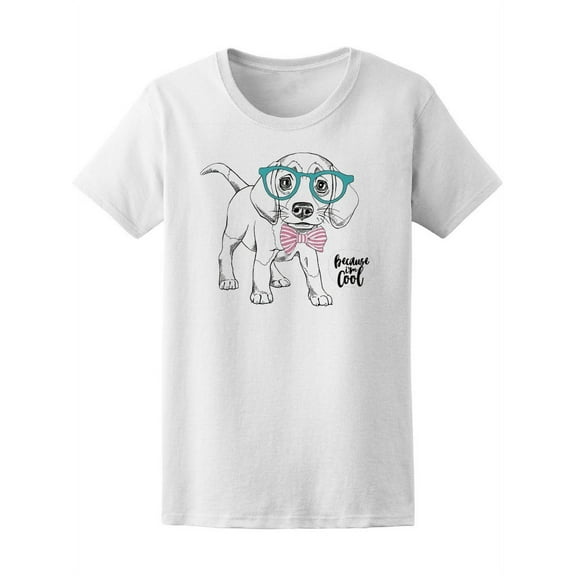 Puppy Beagle In Glasses And Bow T-Shirt Women -Image by Shutterstock, Female x-Large