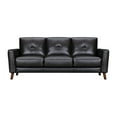 thumbnail image 3 of Almafi 82" Brown Leather Sofa, 3 of 12