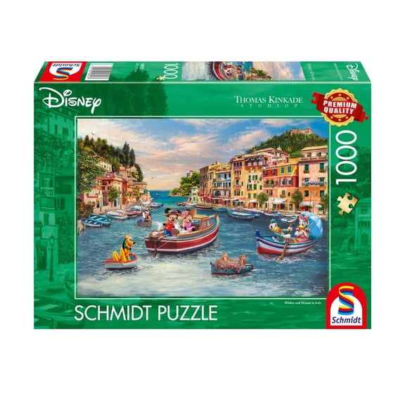 Schmidt Thomas Kinkade Studios: Disney Dreams Collection - Mickey and Minnie in Italy, 1000 Piece Puzzle