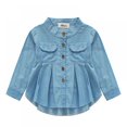 thumbnail image 1 of POINTERTECK Kids Baby Girl Girls Long Sleeve Shirt Dress Ruffle Blouse Tops 2-7T, 1 of 9
