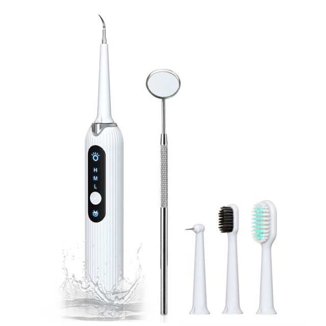 Electric Dental Calculus Remover Tooth Cleaner Tartar Remover USB Charging Teeth Cleaning Kit with Oral