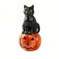 thumbnail image 2 of JJKBVCLO Gothic Sitting On Pumpkin Sculpture For Home And Halloween Tabletop, 2 of 5