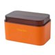 thumbnail image 2 of Soporte para caja de pañuelos montado en la pared, gran capacidad, diseño de esquina redondeada, buen sellado, caja dispensadora de pañuelos impermeable, color naranja, 2 of 5