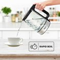thumbnail image 3 of Total Chef Cordless Electric Glass Kettle with LED Light, 1.8 QT/1.7L, 3 of 5