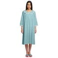 thumbnail image 1 of Moomaya Cotton Sleepwear For Ladies Printed Round Neck Button Placket Nightdress, 1 of 6