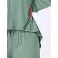 thumbnail image 5 of INSPIRE CHIC Womens Lounge Sets Long Sleeve and Pants Jogger Sets 2 Piece Pjs Loose Sleepwear Loungewear L Green, 5 of 6