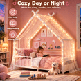 thumbnail image 2 of SESSLIFE Twin House Bed for Boys and Girls, Toddler Floor Bed with Safety Guardrails, Sturdy Platform Support, No Box Spring Needed, 350lbs, White, 2 of 6