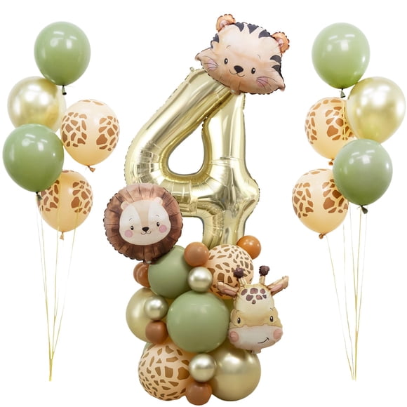 Globos decorativos para fiestas, Wuokkig Jungle Safari, cumpleaños