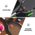 thumbnail image 3 of FOMIYES 4-Pack Red Silicone Tennis Racket Dampeners for Shock Absorption and Reduction, 3 of 8