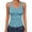 Light Blue, variant on Womens Ribbed Tank Top Sleeveless Scoop Neck Fitted Camisole Stretch Casual Basic Summer Shirt Layering Tank