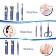 thumbnail image 2 of Set de manicura RedFlow 8 en 1 con cortaúñas azul, 2 of 8