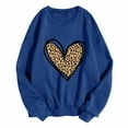 thumbnail image 4 of TKLPEHG Valentines Day Sweatshirts For Women Crewneck Sweatshirt Casual Dressy Long Sleeve Lightweight Heart Print Graphic Tops Loose Pullover (Blue,XXL), 4 of 4