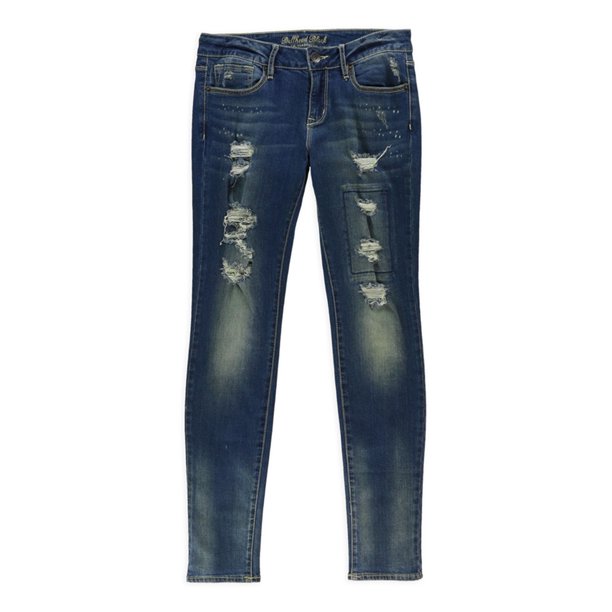 Jeans Ajustados Bullhead Denim Co. Mujer Premium Destroy Azul 9