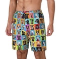thumbnail image 2 of Haiem Cute Dogs Collage Mens Swim Trunks with Compression Liner 2 in 1 Swimming Shorts Stretch Swimwear Quick Dry,Board Shorts-X-Large, 2 of 9