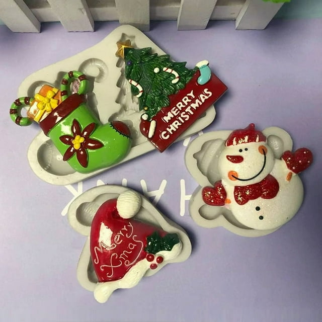 Heat-resistant Baking Mold Recyclable Silicone Anti-stick Christmas Chocolate Cake Mould for Home Style A One Size