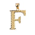 thumbnail image 1 of INITIAL F GOLD CHARM PENDANT :  14K  SIZE (S  M  Small, 1 of 1