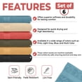 thumbnail image 4 of Pack of 6 Bath Towels 27 x 54 Inches, 100% Cotton, Larger & Lighter Weight, Quicker to Dry, Super Soft and Absorbent, Perfect for Bathroom (Multicolor, Pack of 6 (27''x54'')), 4 of 8