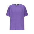thumbnail image 4 of hoksml Men's Leisure Texture T-Shirts Solid Color Elasticity Short Sleeved Round Neck Shirts Casual Loose Athletic Running Gym Workou Tee Tops, 4 of 5