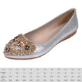 thumbnail image 2 of Zapatos Planos Vestir Sin Cordones Bailarinas para Mujer Brillantes Cómodos Con Diamantes Imitación, 2 of 9