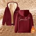 thumbnail image 4 of Fleeced Hoodies for Women 2025 Long Sleeve Full Zipper Zip Up Hoodie with Pockets Hooded Sweatshirt Women Jacket, 4 of 7