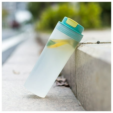 

Portable Graduated Water Bottle with Handle Leakproof for Daily Fitness Gym Use Yellow 350ml