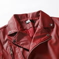 thumbnail image 4 of Mens Faux Leather Biker Jacket Vintage Asymmetric Zip Motorcycle Jackets PU Lightweight Punk Slim Coat with Pocket, 4 of 6