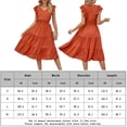 thumbnail image 2 of Vestido de mujer de una línea sin mangas con cuello en V vestido largo suave para cóctel (naranja L) FLhrweasw Para estrenar, 2 of 8