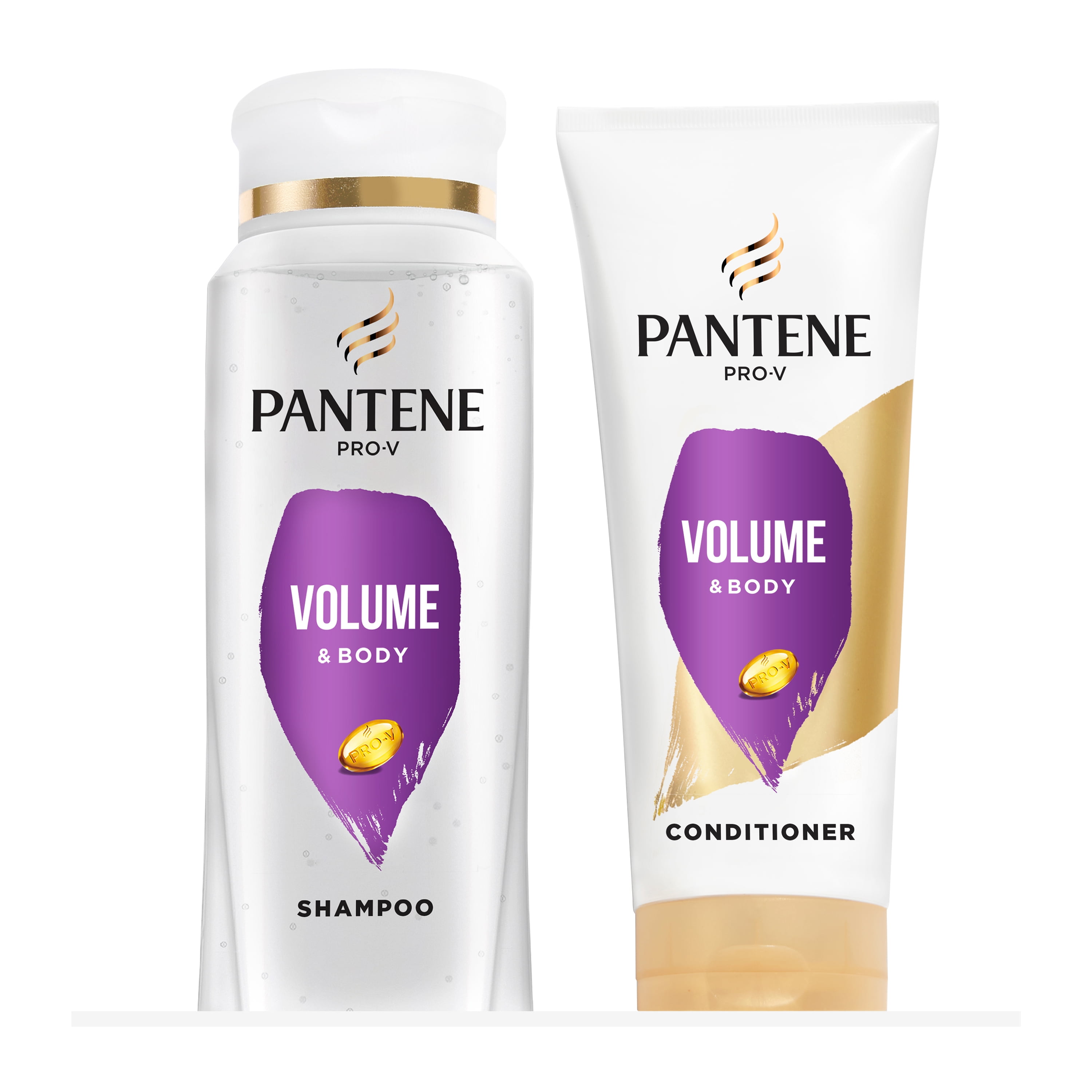 Pantene Pro-V Volume & Body Shampoo + Conditioner, 10.4 oz Shampoo, 9.0 oz Conditioner
