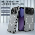 thumbnail image 4 of For iPhone 17 Pro Max Magnetic Phone Case,Compatible with Mag-Safe,Dropproof Heavy Duty,Military-Grade Drop Protection,Shockproof Anti-fall Tough Rugged Phone Case Cover,Plum, 4 of 8