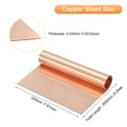 thumbnail image 2 of Uxcell Copper Sheet Roll 2500mm x 200mm x 0.03mm, 99.9% Pure Copper Strip Copper Flashing Metal Foil Plate for Electricity DIY Projects, 2 of 6