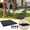 Black square, variant on Garden Stepping Stone Decorative Walkway Paver Non- Outdoor Path Stone with Ground Nails for Lawn Yard