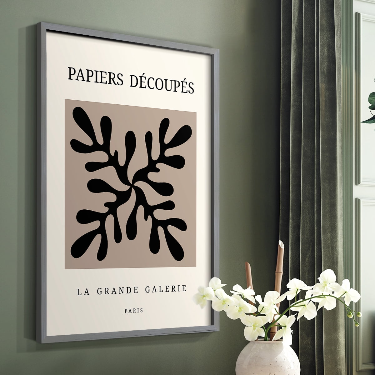 Matisse CCCXCVII in Gray Solid Wood 16 x 20 Framed Print