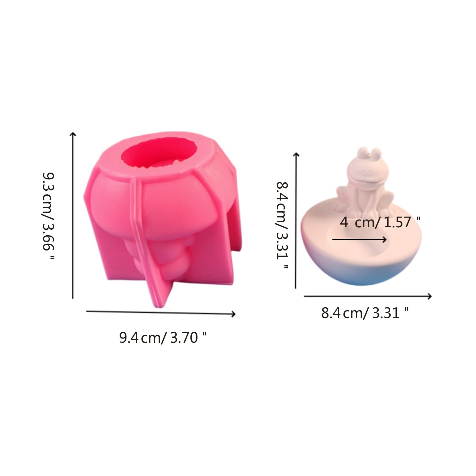 BELOWSYALER Frog Candle Holder Silicone Molds Castings Moulds Animal Candlesticks Resins Molds for Table Decorations