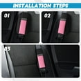thumbnail image 5 of 2 PCS Bling Car Seat Belt Cover Pad, Breathable Leather Seat Belt Covers for Cars, Soft Comfortable Seat Belt Shoulder Strap Covers, Rhinestone Auto Seat Belt Protector Cushion, Pink, 5 of 12