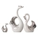 thumbnail image 4 of Colección de 3 figuras de cisne, escultura animal elegante y moderna, adorno de escritorio para Plata blanca, 4 of 9