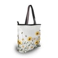 thumbnail image 6 of Women's Tote Handbag Cloth Handbag Large Tote Bag Shopping Bag Bees Flying with Daisies, 6 of 8