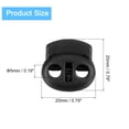 thumbnail image 2 of Uxcell 40Pack 5mm Plastic Cord Locks Double Hole Spring Toggle Stopper, Black, 2 of 7