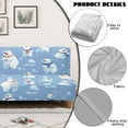 thumbnail image 3 of SCRAWLGOD Polar Bear Print White Blue Dustproof Futon Covers, Cozy Sofa Bed Slipcovers, Mattress Cover for Futon Sofa Bed, Armless Sofa Cover with Elastic Bottom for Pets, Dogs, 3 of 7