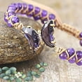 thumbnail image 2 of Healing Amethyst Crystal Butterfly Bracelets for Women, Bracelet with Lucky Butterfly Charms, Double Braided Crystal Chain Purple Beaded Healing Stretch Gifts for Her Bracelet Valentines Jewelry Gifts, 2 of 6