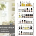 thumbnail image 2 of 6 Tier Kitchen Door Wall Mounted Spice Rack Cabinet Hanging Organizer Pantry Herbs Seasoning Jars Storage Shelving Holder, 2 of 5