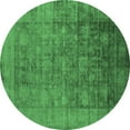 thumbnail image 1 of Ahgly Company Indoor Round Oriental Emerald Green Industrial Area Rugs, 3' Round, 1 of 4