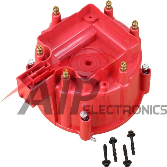 Brand New AIP Red Male Terminal Ignition Distributor Cap For V6 HEI Distributors OEM Fit CAP1023-R
