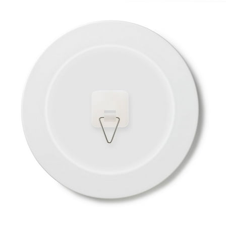 FRCOLOR  35 Pcs Plate Hanger Adhesive Hangers Large Unique Wall Hooks Picture White